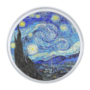 Vintage Sky Night Starry Night Wham-O Frisbee Silver Finish Lapel Pin
