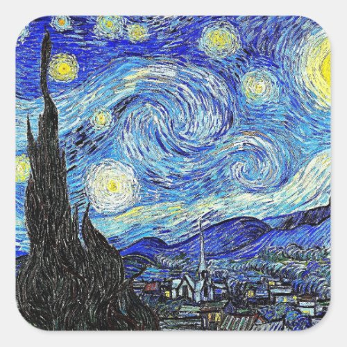 Vintage Sky Night Starry Night Wham_O Frisbee Square Sticker