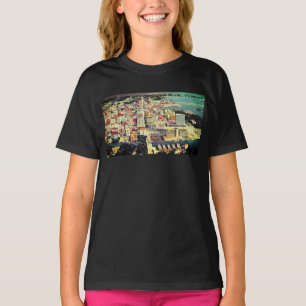 Vintage Sky View of Downtown Miami, Florida MIA T-Shirt