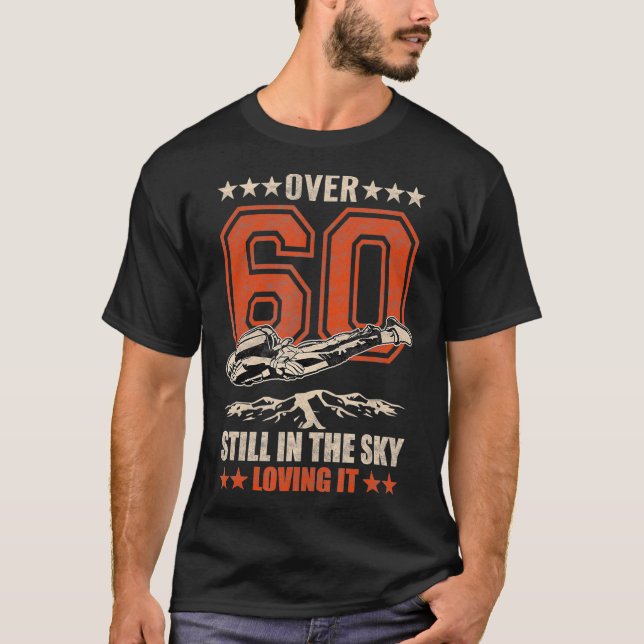 Vintage Skydiving Skydiver Parachuting Parachute _ T-Shirt (Front)