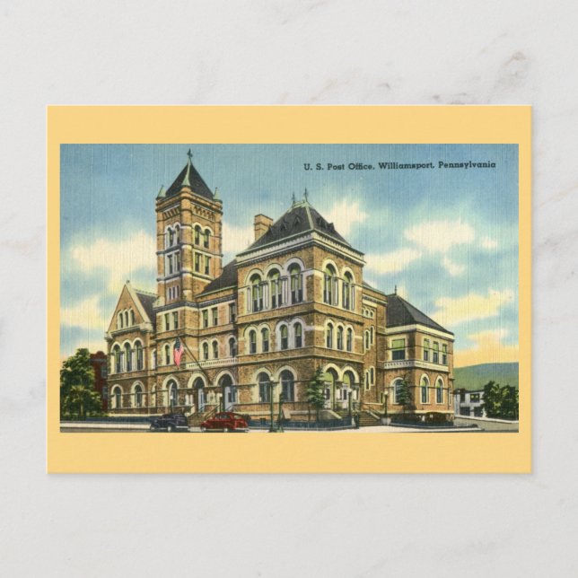 Vintage Skyline From Harbor, Buffalo NY Postcard (Front)