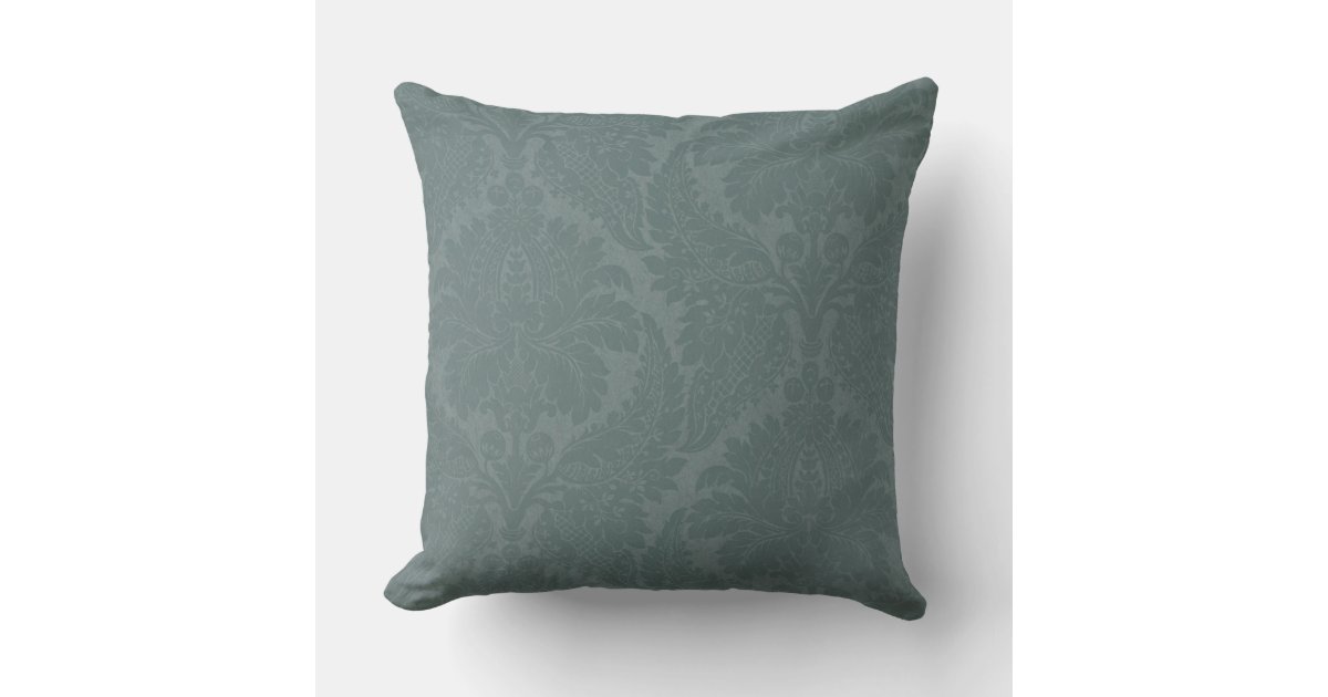 Vintage Slate Blue Throw Pillow Zazzle