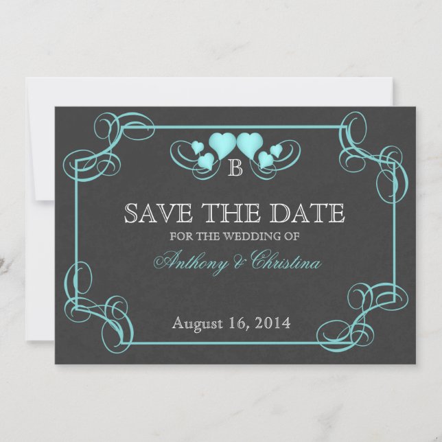 Vintage Slate Save the Date (Front)