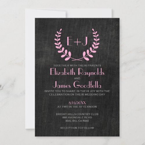 Vintage Slate Wedding Invitations