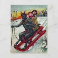 Vintage Sledding Krampus
