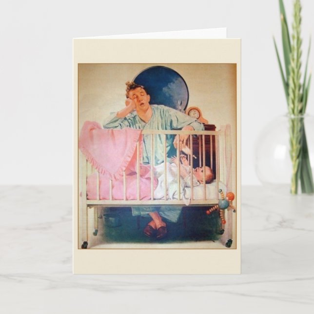 Vintage Sleep Deprived Father's Day Card (Front)