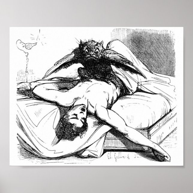 Vintage Sleep paralysis depiction Poster (Front)