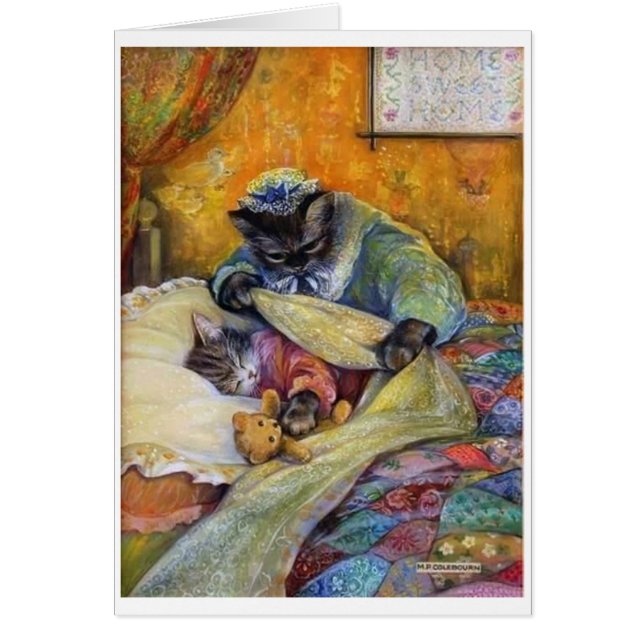 Vintage - Sleep Tight, Kitten, Cards (Front)