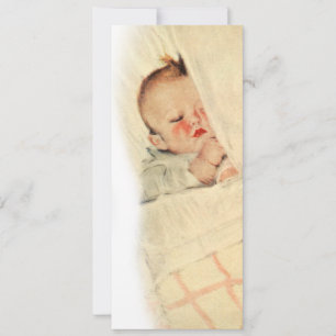 Vintage Sleeping Babe Baby Shower Invitations