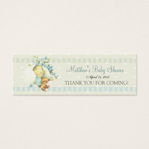 Vintage Sleeping Baby Shower Custom Favor Tag Business Card Templates