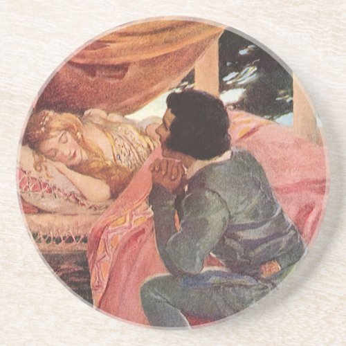 Vintage Sleeping Beauty by Jessie Willcox Smith Drink Coaster