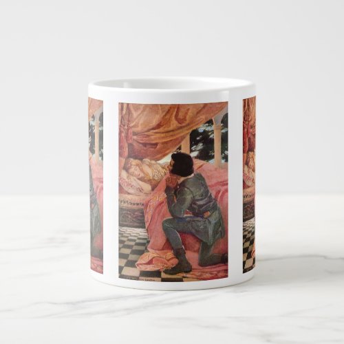 Vintage Sleeping Beauty by Jessie Willcox Smith Large Coffee Mug