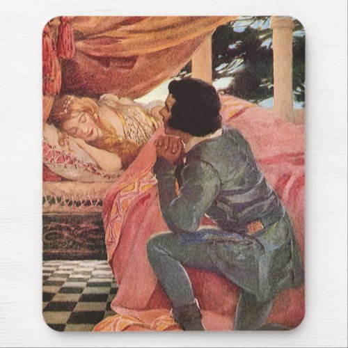 Vintage Sleeping Beauty by Jessie Willcox Smith Mouse Pad