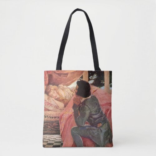 Vintage Sleeping Beauty by Jessie Willcox Smith Tote Bag