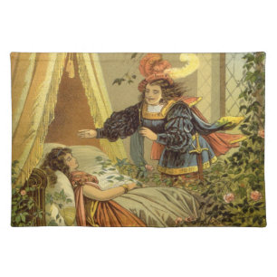 Vintage Sleeping Beauty, Victorian Fairy Tales Cloth Placemat