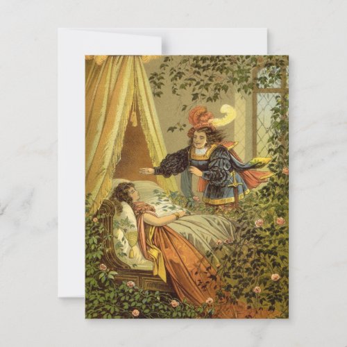 Vintage Sleeping Beauty Victorian Fairy Tales Invitation