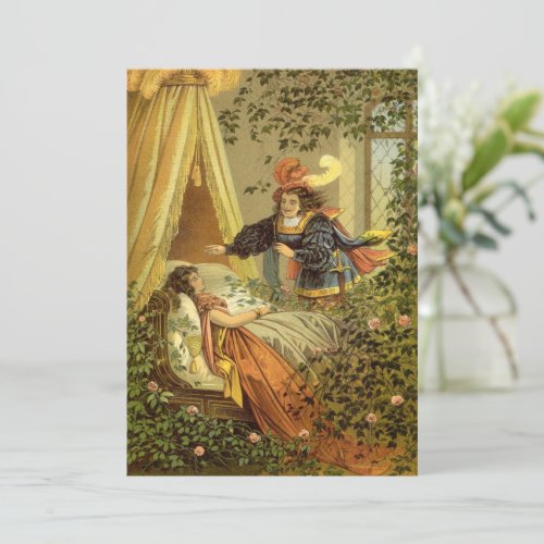 Vintage Sleeping Beauty Victorian Fairy Tales Invitation