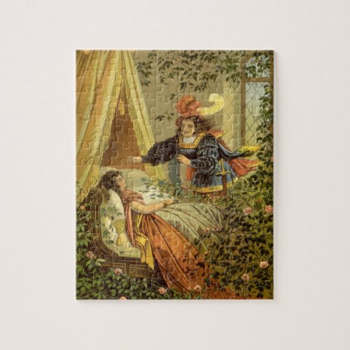 Vintage Sleeping Beauty Victorian Fairy Tales Jigsaw Puzzle