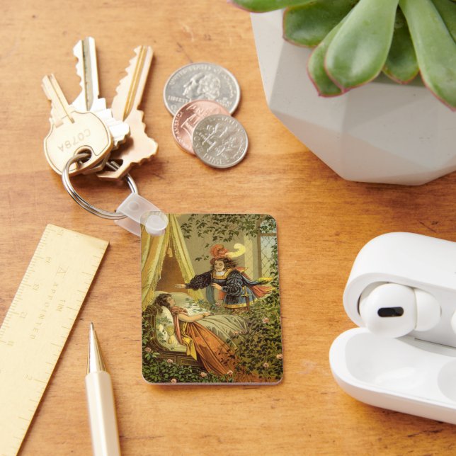 Vintage Sleeping Beauty, Victorian Fairy Tales Keychain (Desk)