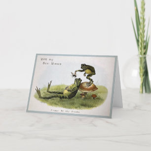 Vintage Sleeping Frog Christmas Card