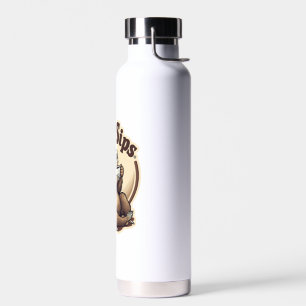 Vintage Sleepy Sloth Coffee Lover Cute Retro Shirt Water Bottle