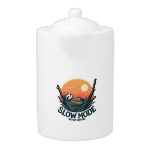 Vintage Sleepy Sloth Shirt Funny Slow Morning Desi Teapot