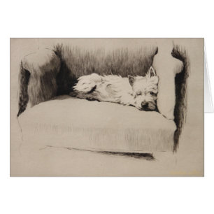 Vintage - Sleepy Westie, Cards