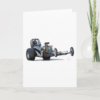 Vintage Slingshot Dragster Wheelie Card