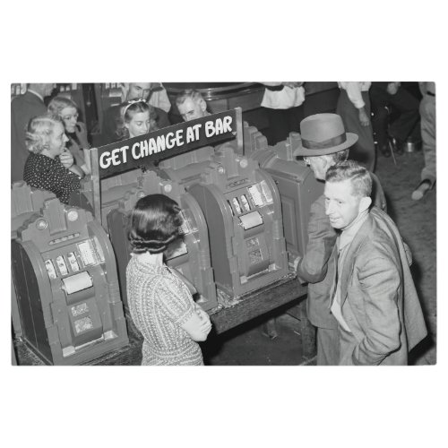 Vintage Slot Machines _ Las Vegas 1940 Metal Print