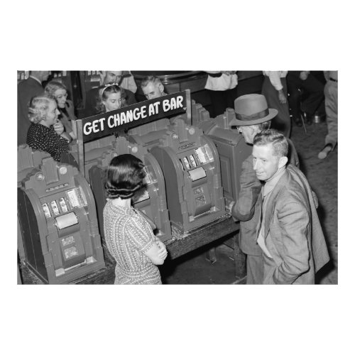 Vintage Slot Machines _ Las Vegas 1940 Photo Print