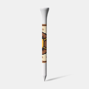 Vintage Sloth Baker Cute Retro Baking Art 2 Golf Tees