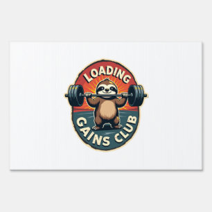 Vintage Sloth Gym Humor Installing Muscles Shirt 2 Sign
