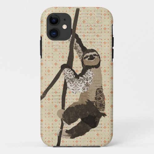 Vintage Sloth iPhone Case