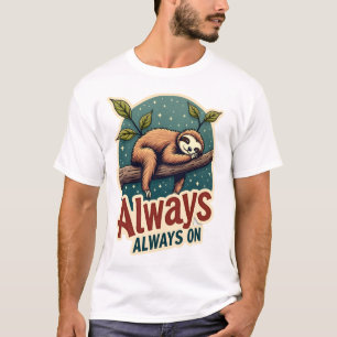 Vintage Sloth Lazy Quote Funny Energy Efficient De T-Shirt