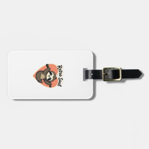 Vintage Sloth Lover Cute Retro Animal Design 2 Luggage Tag