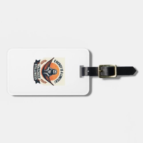 Vintage Sloth Mascot Retro Vector Art 2 Luggage Tag