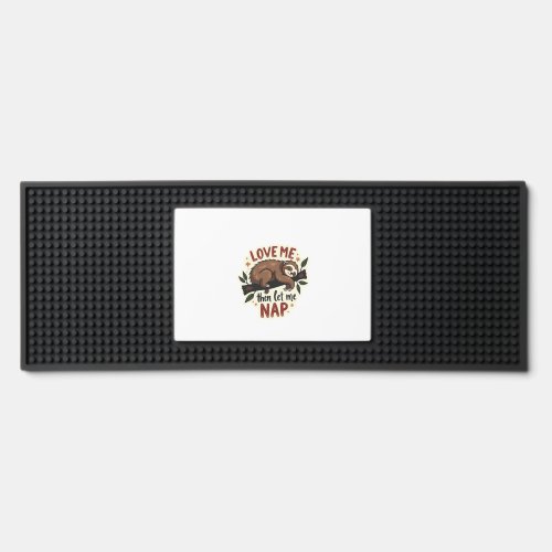 Vintage Sloth Quote Cute Sleepy Animal Design 2 Bar Mat