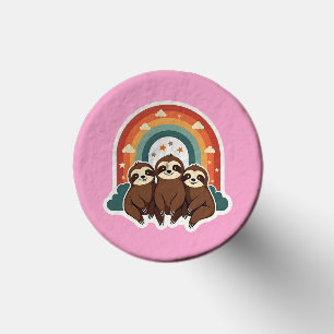 Vintage Sloth Rainbow Retro Cute Animal Art 2 Golf Tees