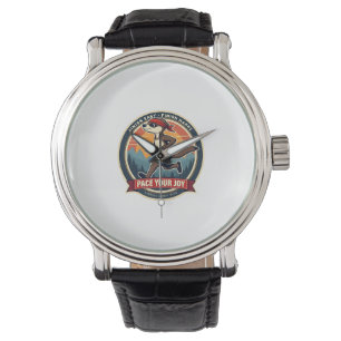 Vintage Sloth Runner Funny Race Day Graphic 2 Watch