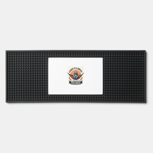 Vintage Sloth Shamrock Lucky Charm Design 2 Bar Mat