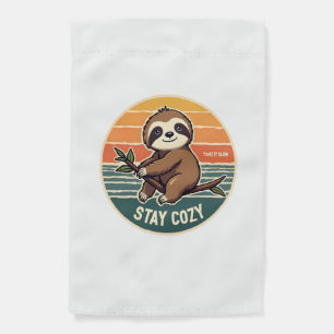 Vintage Sloth Shirt Take It Slow Stay Cozy 2 Garden Flag