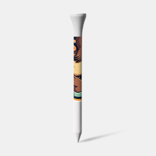 Vintage Sloth Summer Retro Beach Vibes Design 2 Golf Tees