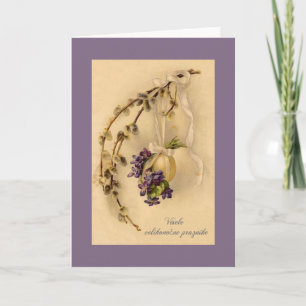 Vintage Slovenian Easter Greeting Card