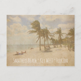 Vintage Smathers Beach, Key West, Florida Postcard