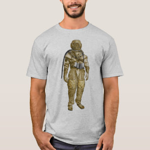 Vintage Smiling Diver with Diving Helmet and Belt T-Shirt