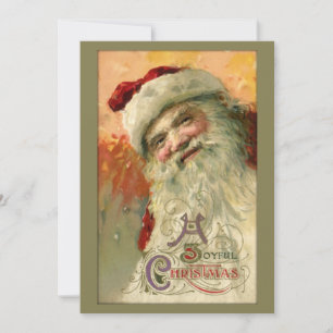 Vintage Smiling Santa Holiday Card