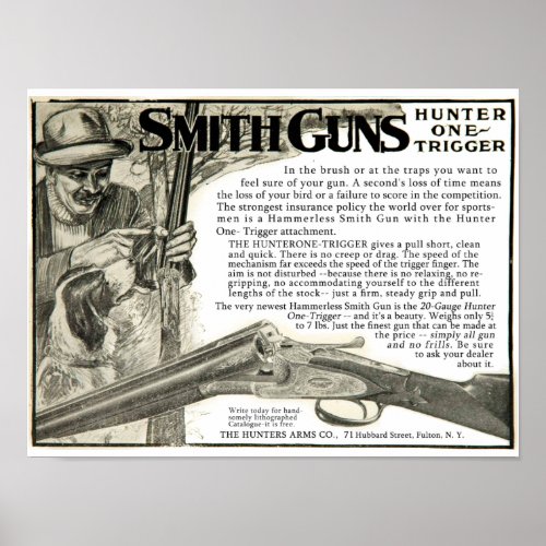 Vintage Smith Gun Company Ad Poster