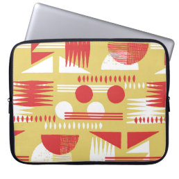 vintage smokeless abstract geometric modern style  laptop sleeve