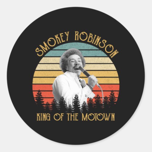 Vintage Smokey Robinson The King Of Motown Classic Round Sticker