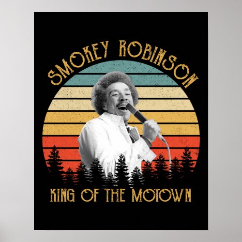 Vintage Smokey Robinson The King Of Motown Poster